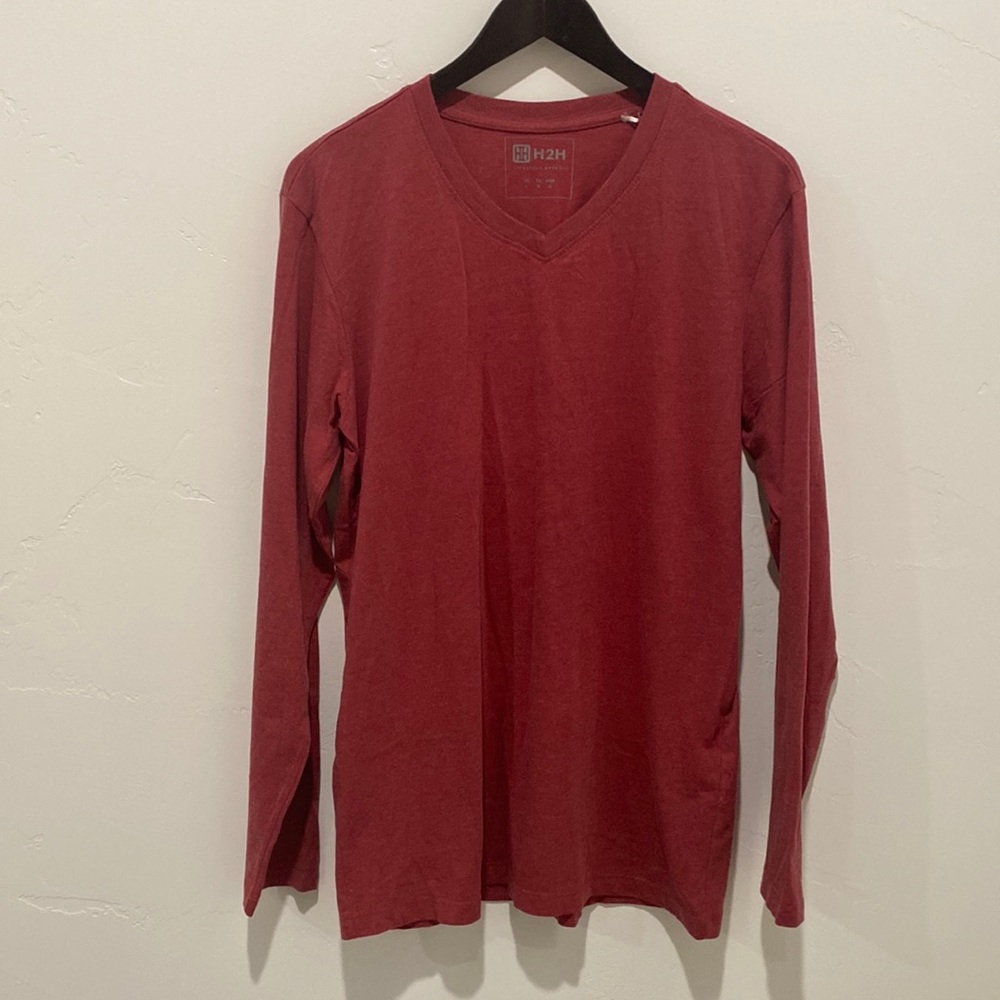 H2H Lifestyle Apparel Large Red Long Sleeve Shirt